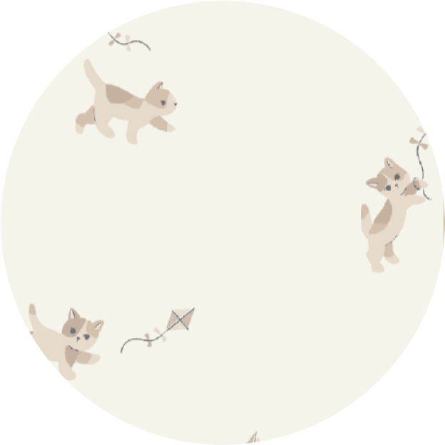 KITTEN AND HIS KITES