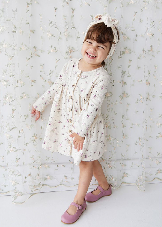 OCフロントボタンワンピSweet William Floral Natural