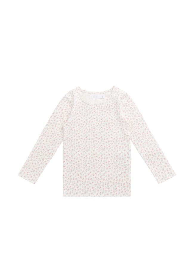 長袖トップスPosy Garden Pink/オーガニックコットン