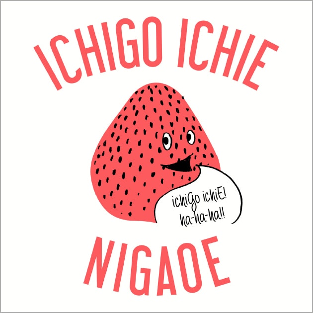 ICHIGO ICHIE NIGAOEの文字といちごのキャラクターのイラストの画像