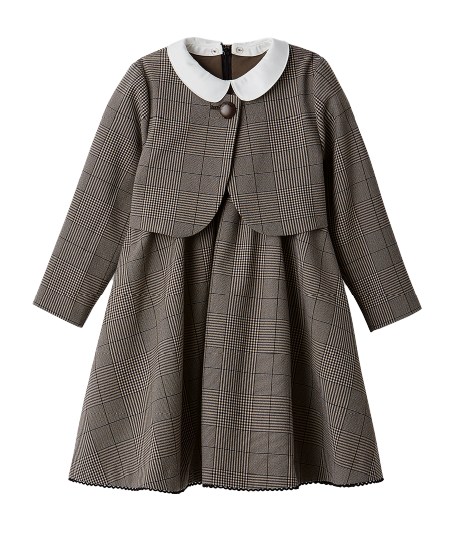 2wayチェックワンピース ボレロセット