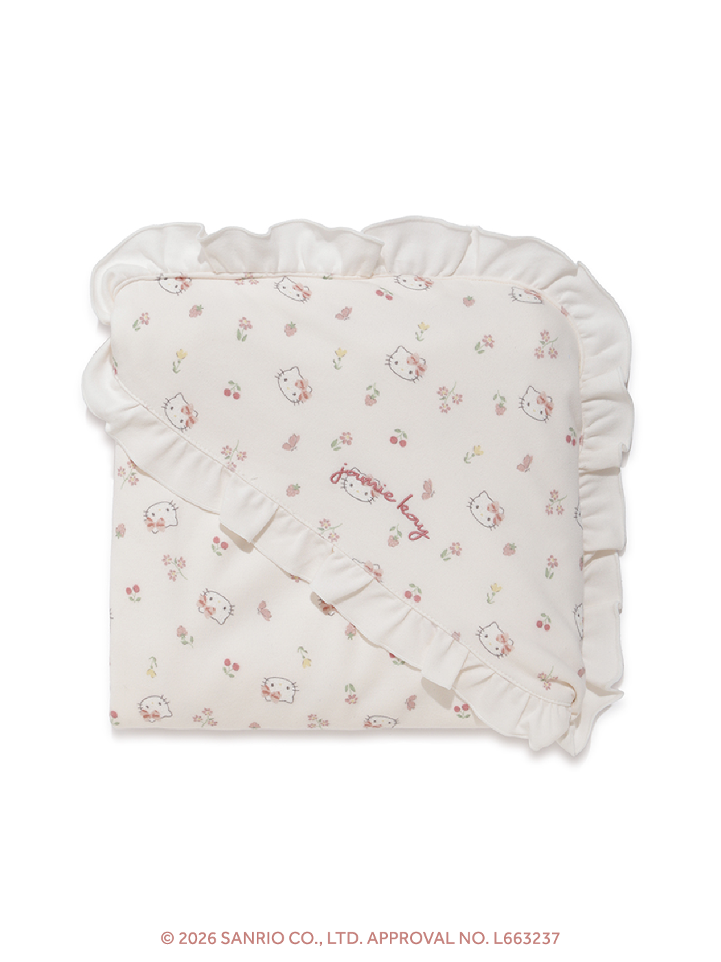HELLO KITTY 総柄フード付きブランケット