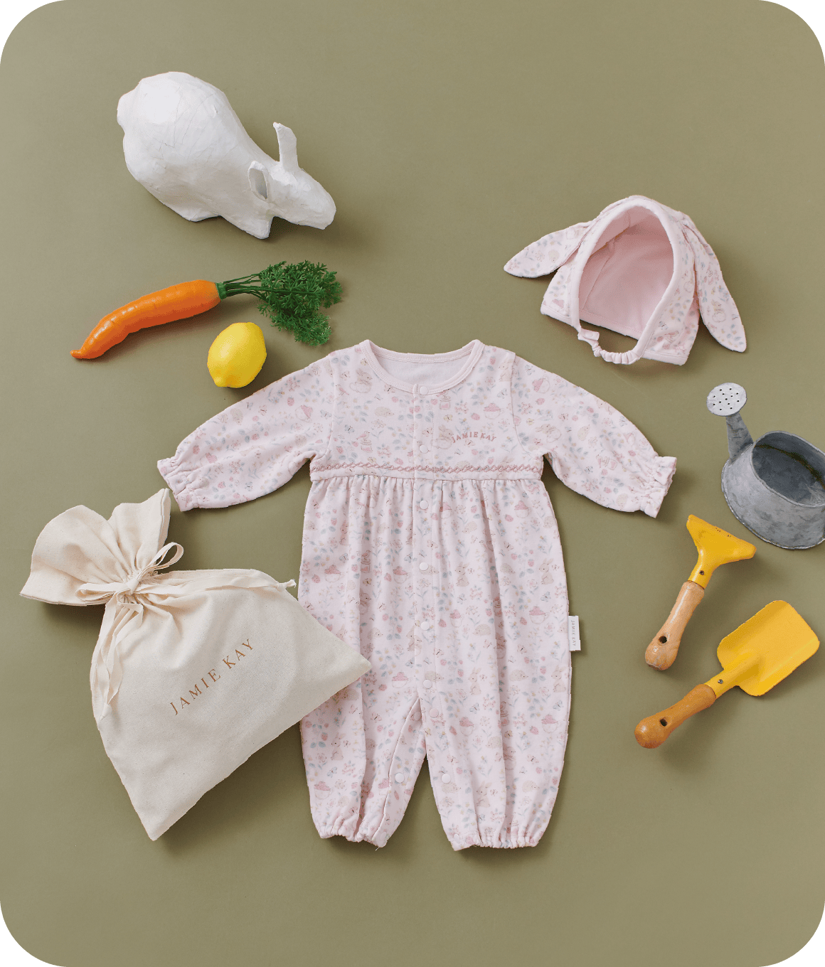 Bunny Garden 2wayオール & うさ耳ボンネットセットの商品画像