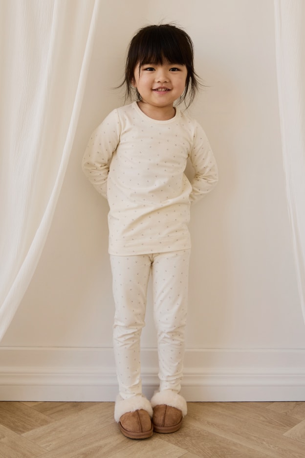 長袖パジャマセット Ditsy Cherries / オーガニックコットン
