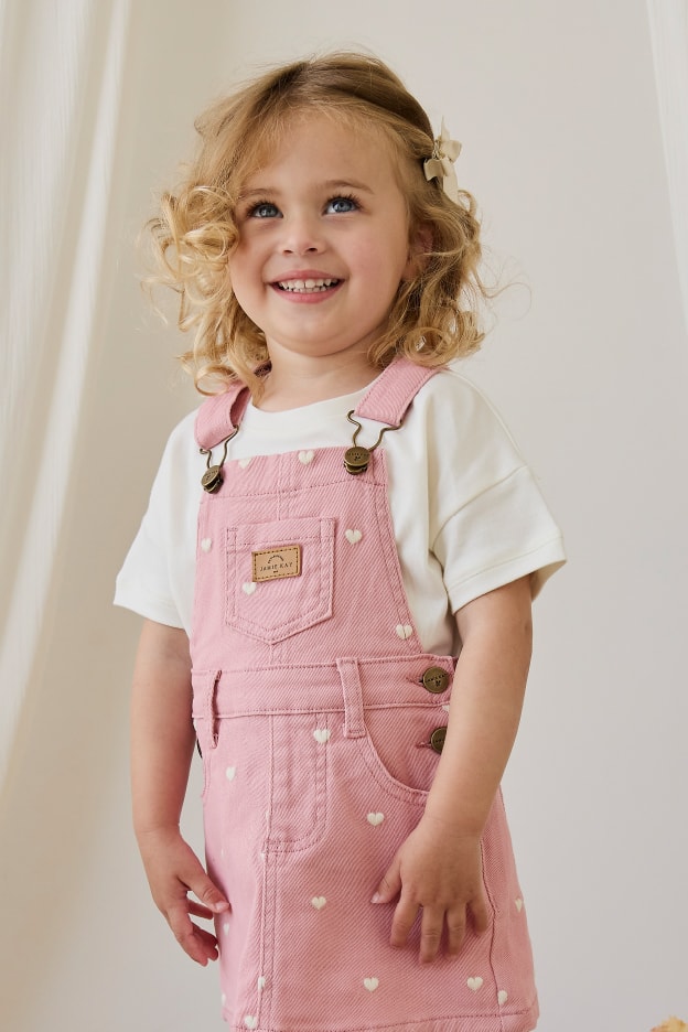 コットンツィルジャンパースカート Petite Heart Rose