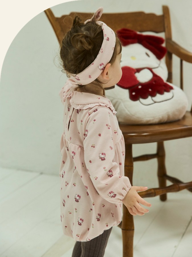 HELLO KITTY コラボ ロンパース着用イメージ