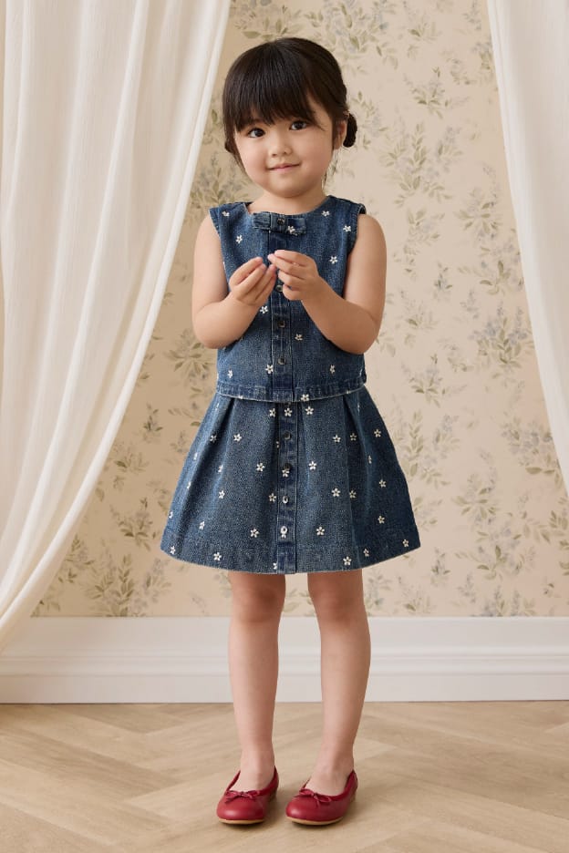 フラワーデニムスカート Josie Floral Denim