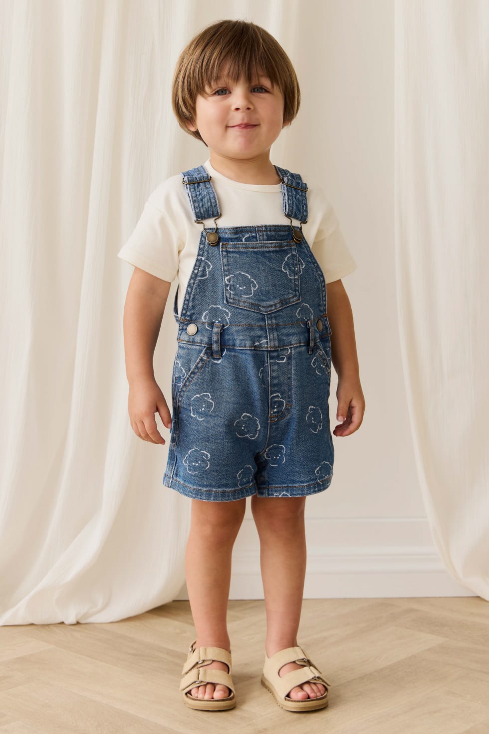 Haruデニムショートオーバーオール 